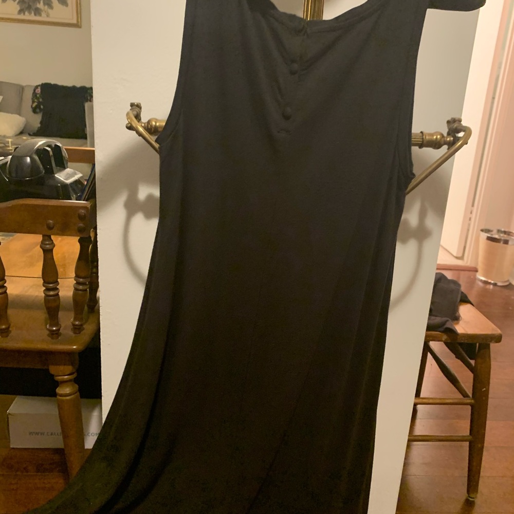 jersey material tank dress in gray